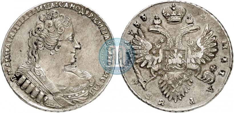 Фото 1 рубль 1733 года  