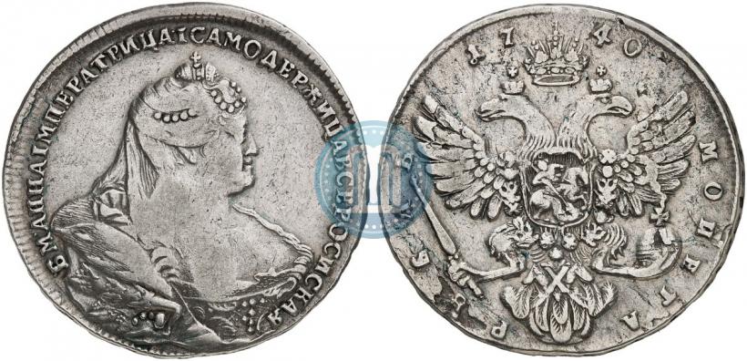 Picture 1 rouble 1740 year  "Moscow type"
