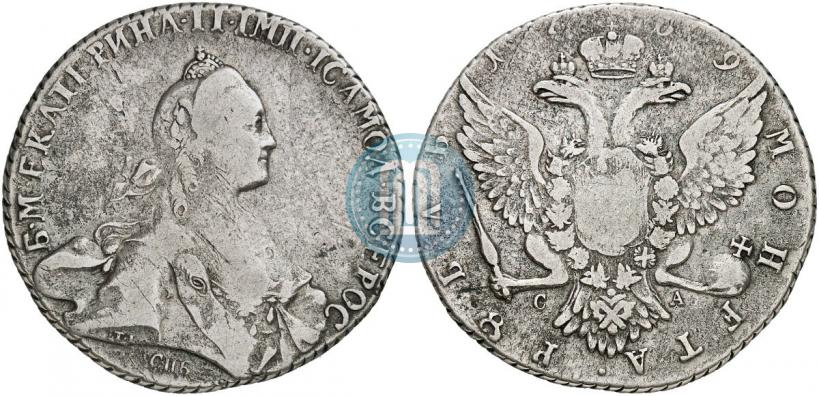 Picture 1 rouble 1769 year СПБ-СА 