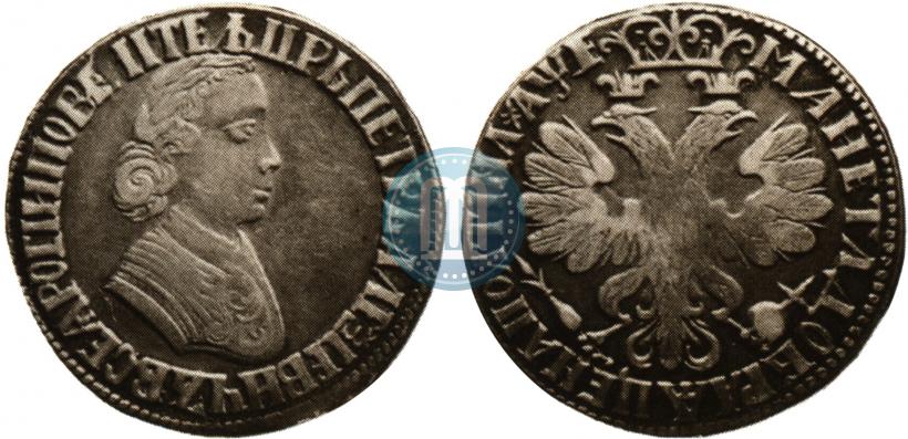 Фото Полтина 1705 года  "Портрет работы Ф. Алексеева"