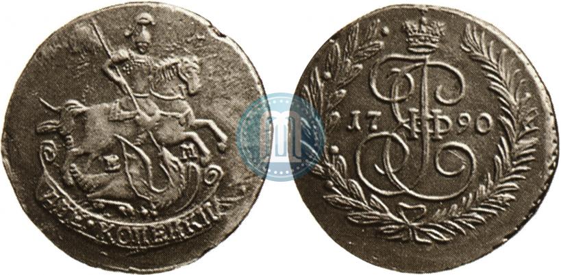 Picture 2 kopecks 1790 year ЕМ 
