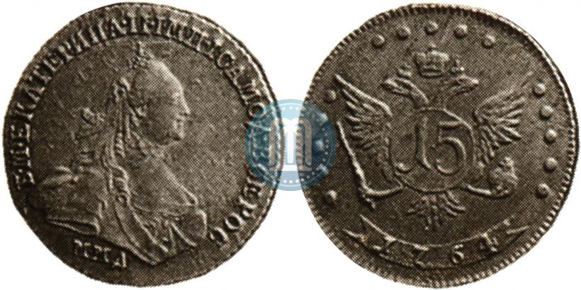Фото 15 копеек 1764 года ММД 