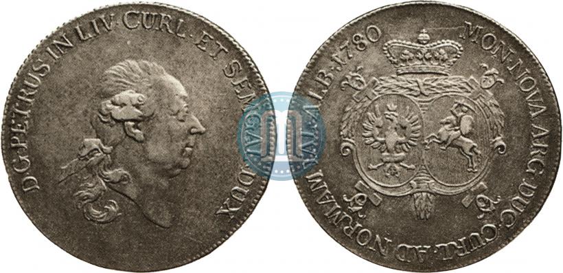 Фото Талер 1780 года  "Петр Бирон. Курляндия"