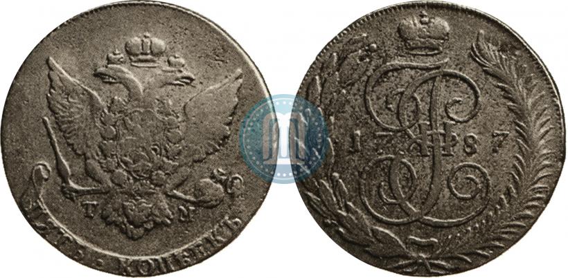 Picture 5 kopecks 1787 year ТМ 