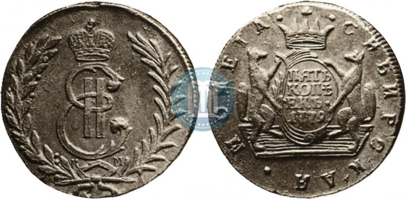 Фото 5 копеек 1779 года КМ 
