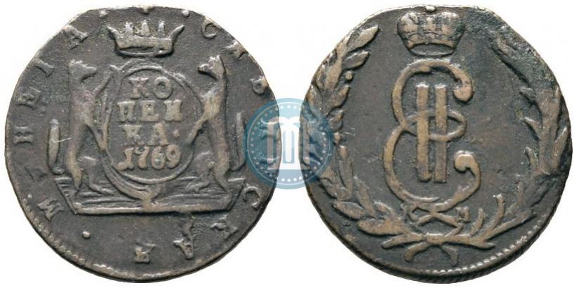 Picture 1 kopeck 1769 year КМ 