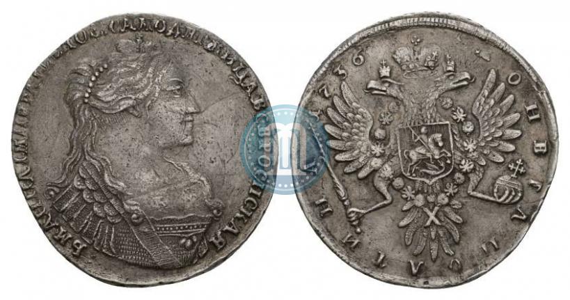 Фото 1 рубль 1736 года  "Тип 1735 года"