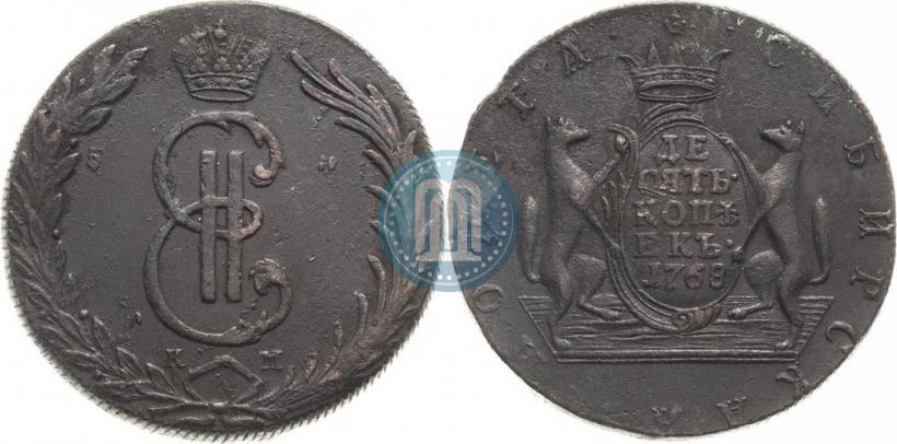 Picture 10 kopecks 1768 year КМ 