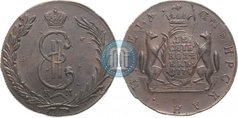 Picture 10 kopecks 1774 year КМ 