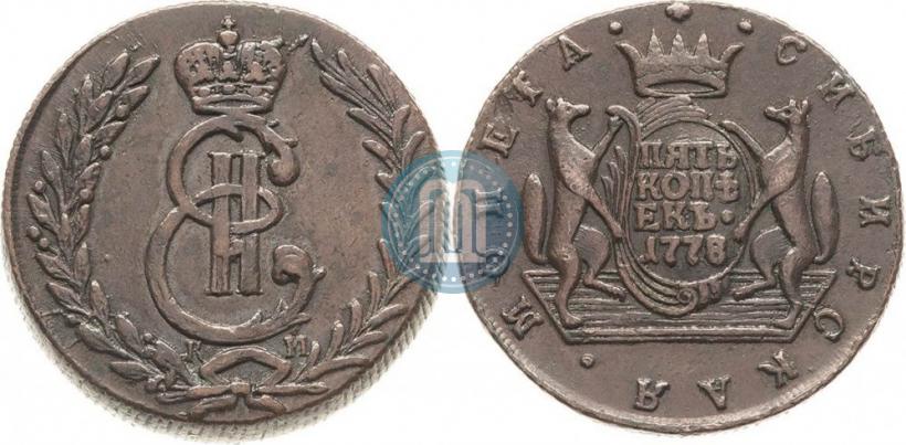 Picture 5 kopecks 1778 year КМ 