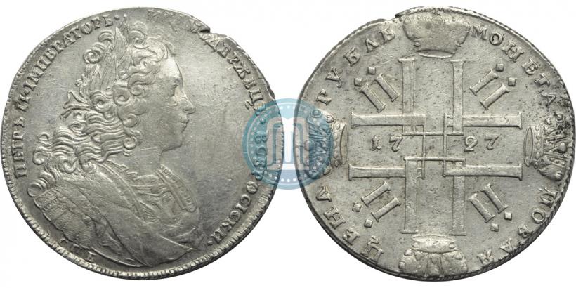 Picture 1 rouble 1727 year СПБ "Petersburg type"