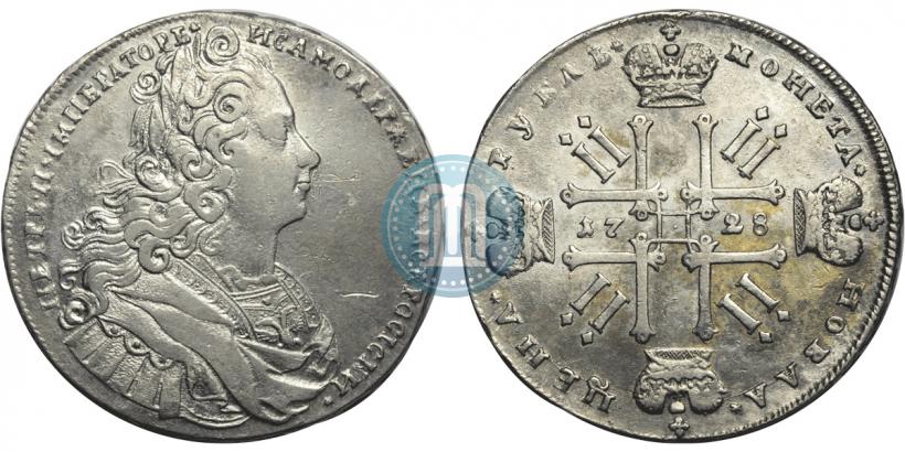 Фото 1 рубль 1728 года  "Тип 1727"