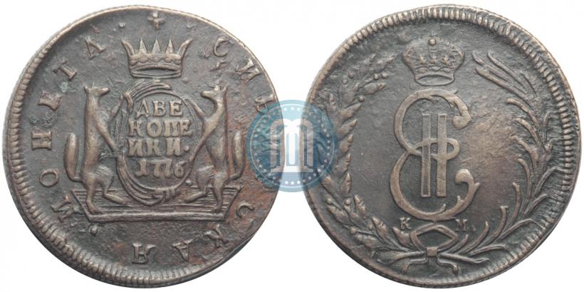 Фото 2 копейки 1776 года КМ 