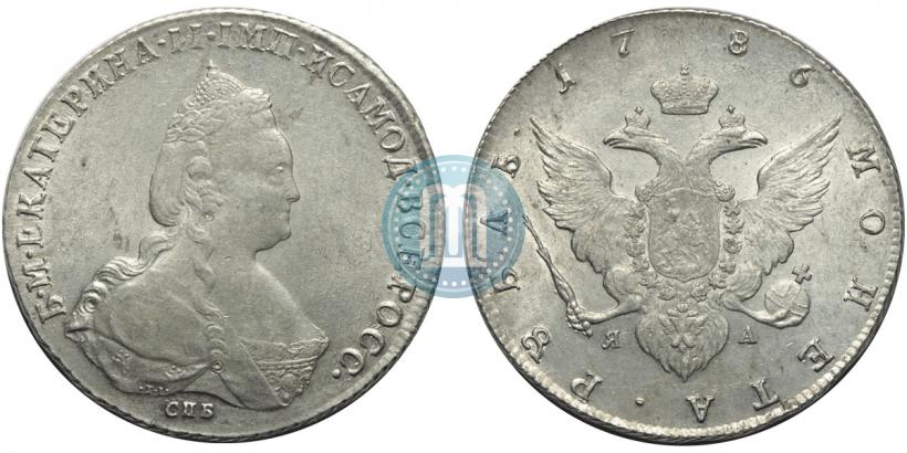 Picture 1 rouble 1786 year СПБ-ЯА 
