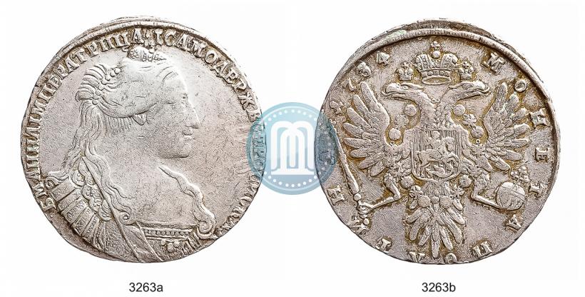 Picture Poltina 1734 year  "Type of 1735"