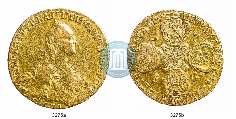 Picture 10 roubles 1766 year СПБ 