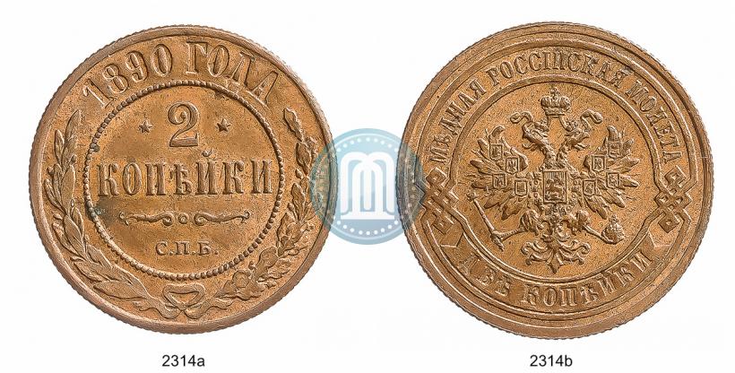 Фото 2 копейки 1890 года СПБ 