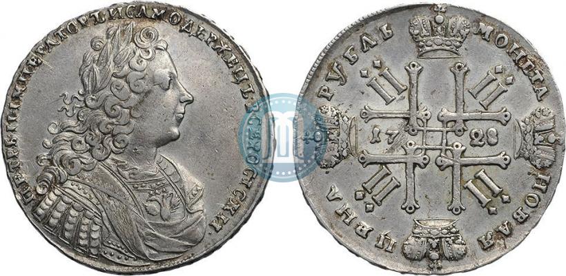 Фото 1 рубль 1728 года  "Тип 1728"