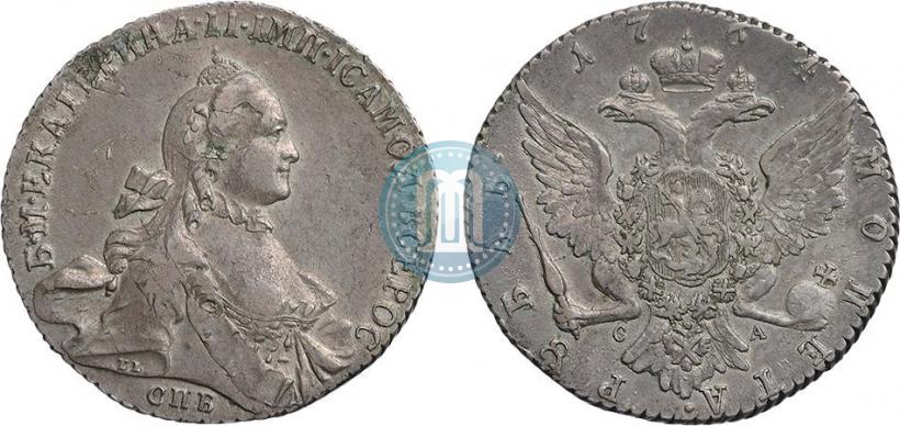 Picture 1 rouble 1764 year СПБ-СА 