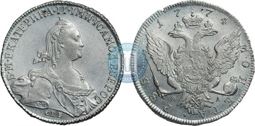 Фото 1 рубль 1774 года СПБ-ФЛ 