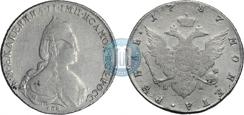 Picture 1 rouble 1787 year СПБ-ЯА 