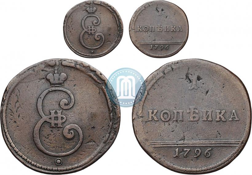 Picture 1 kopeck 1796 year  