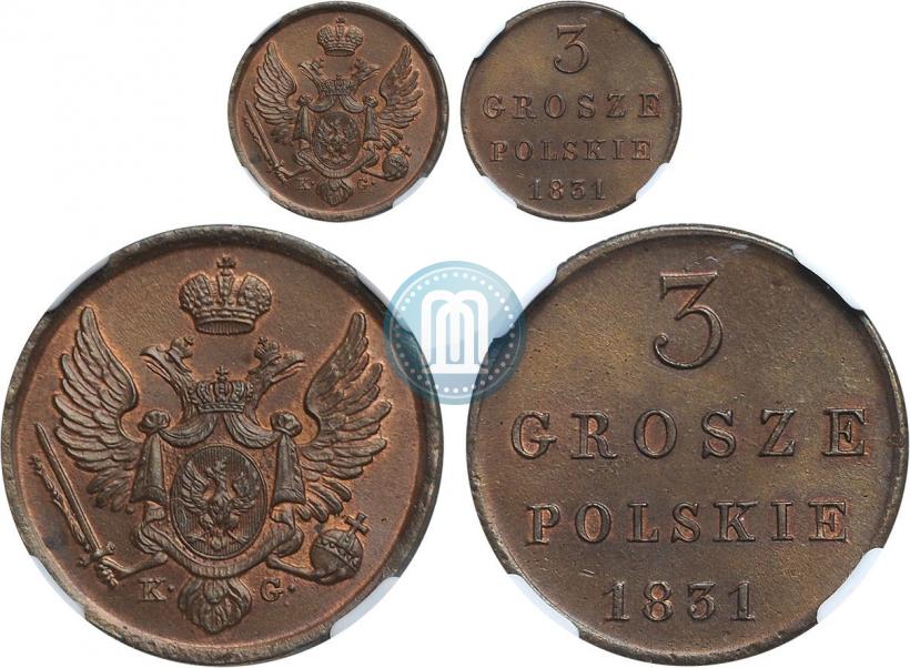 Фото 3 гроша 1831 года KG 