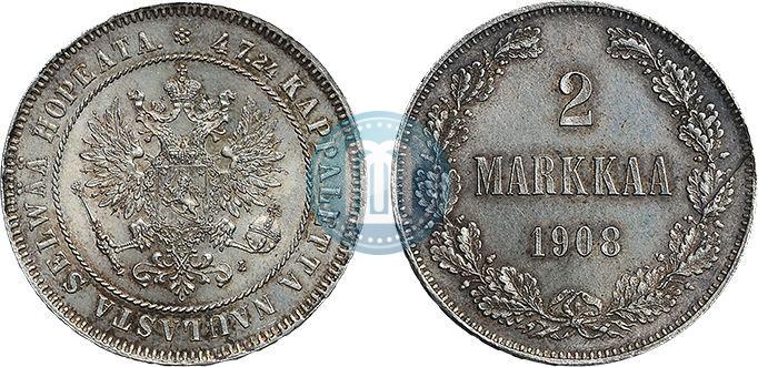 Picture 2 markkaa 1908 year L 