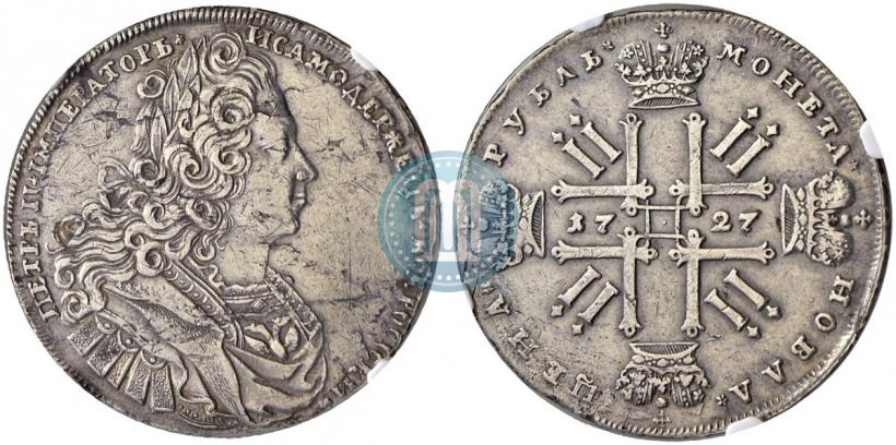 Фото 1 рубль 1727 года  "Московский тип"