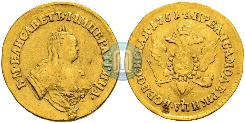Picture 2 ducats 1751 year  "Eagle on the reverse"