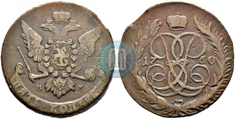 Picture 5 kopecks 1760 year ММ 