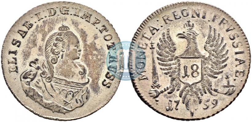 Picture 18 groszy 1759 year  