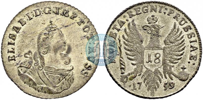 Picture 18 groszy 1759 year  
