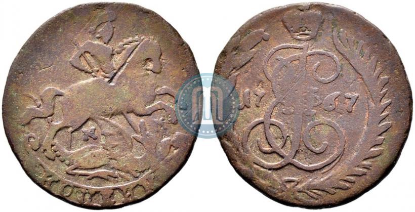 Picture 1 kopeck 1767 year ММ 