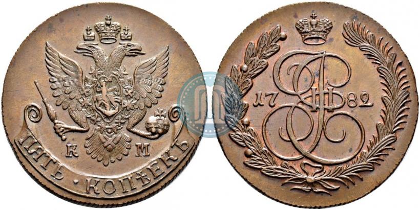 Picture 5 kopecks 1782 year КМ 