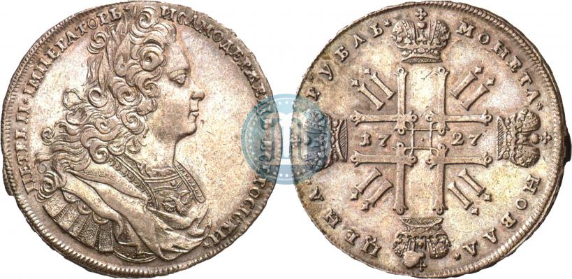 Picture 1 rouble 1727 year  "Moscow type"
