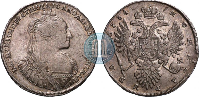 Фото 1 рубль 1734 года  "Тип 1735 года"