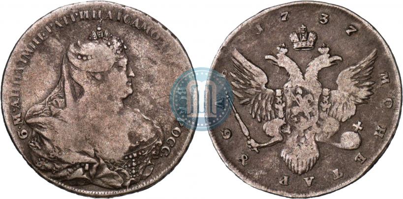 Picture 1 rouble 1737 year  "Portrait by Gedlinger"