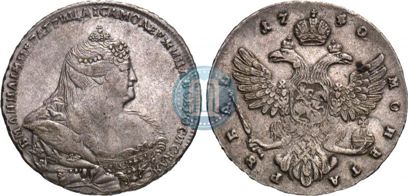 Фото 1 рубль 1740 года  "Московский тип"