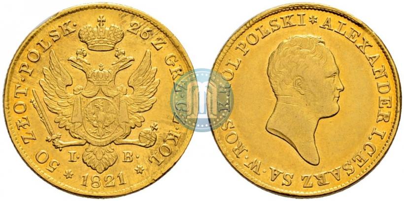 Picture 50 złotych 1821 year IB 