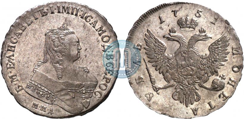 Picture 1 rouble 1751 year ММД 