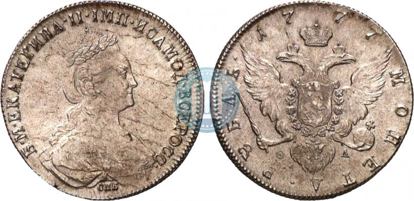 Picture 1 rouble 1777 year СПБ-ФЛ 