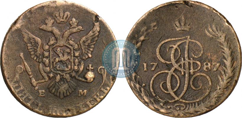 Picture 5 kopecks 1787 year ЕМ 