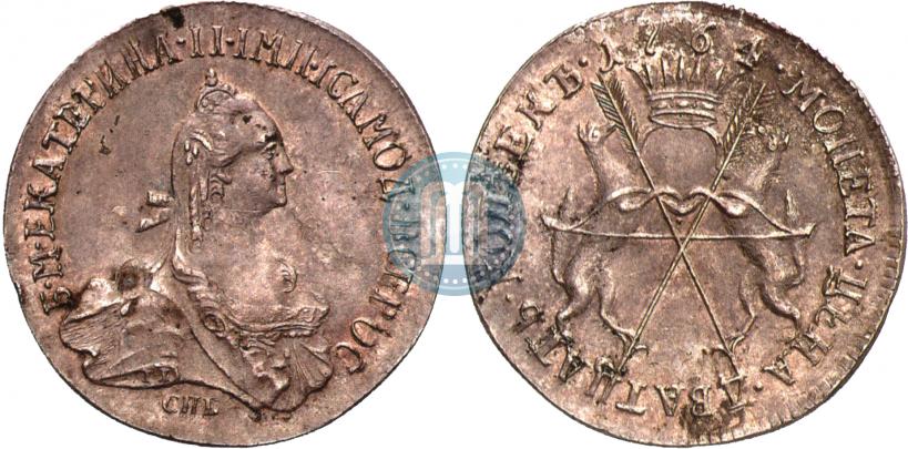 Picture 20 kopecks 1764 year  "Pattern"