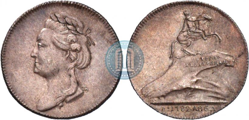 Picture Token Coin 1782 year  "Monument to Peter the Great in Saint-Petersburg"