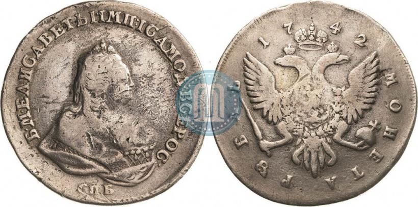 Picture 1 rouble 1742 year СПБ 