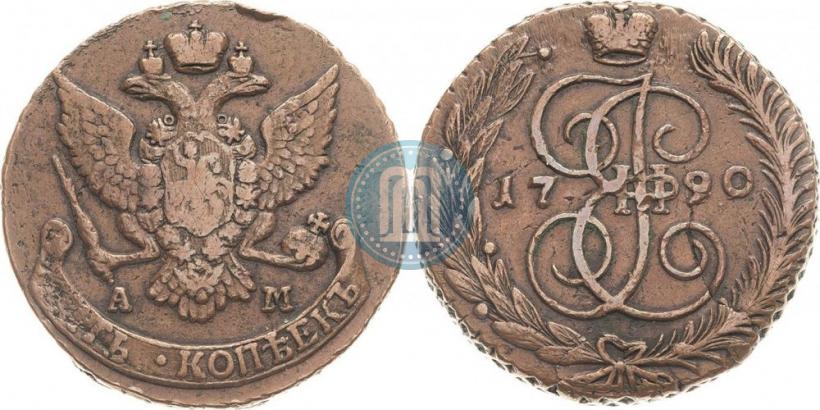 Picture 5 kopecks 1790 year АМ 