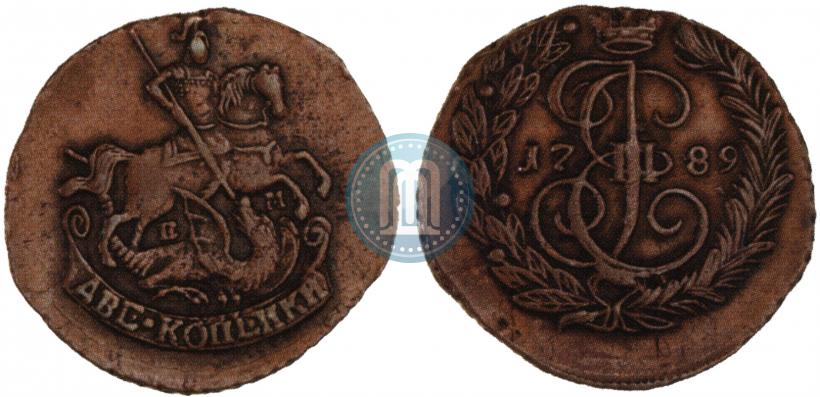 Фото 2 копейки 1789 года ЕМ 