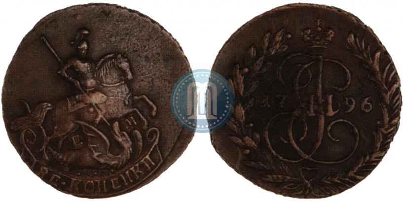 Picture 2 kopecks 1796 year ЕМ 