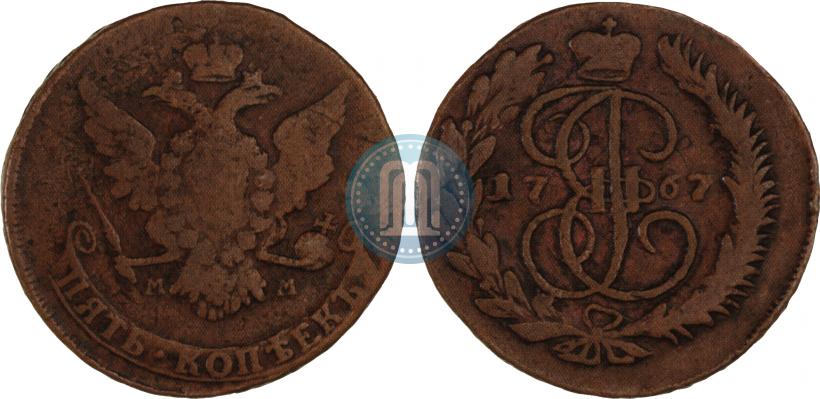 Picture 5 kopecks 1767 year ММ 